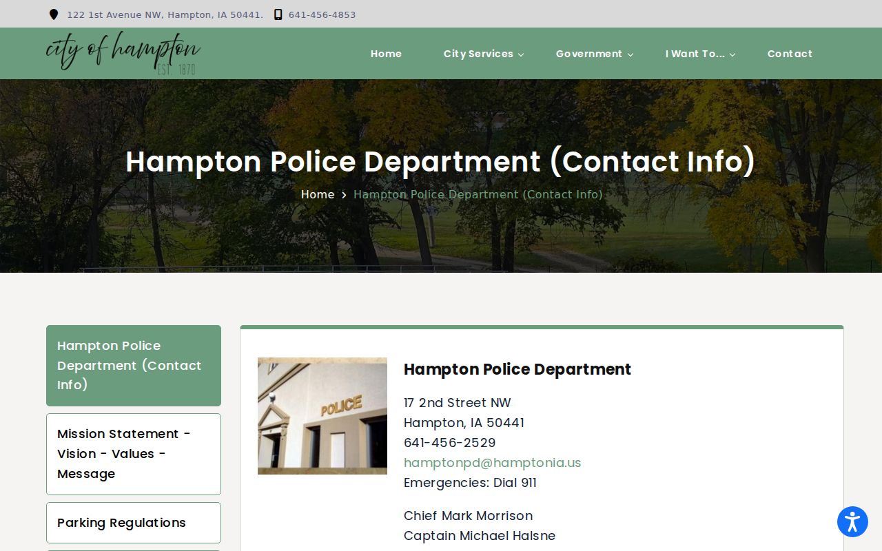 Hampton warrant records contact from Hampton Police