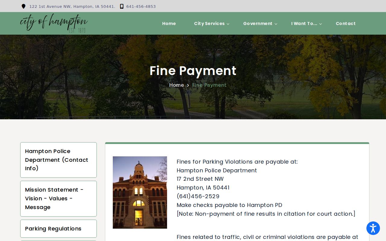 Hampton warrant and fine routing for city and court matters